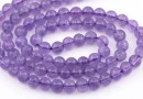 Amethyst beads, round, 4.5mm