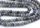 Labradorite Beads, faceted rondelle, 6.5mm