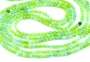 Margele Agate, rotund fatetat, verde lime, 2.3mm