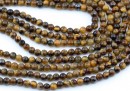 Tiger Eye brown beads, round, 3.5mm
