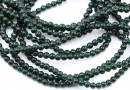 Sunstone green beads, round, multicolor, 3.5mm