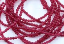 Agate beads, round, burgundy, 3mm