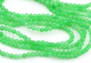 Agate beads, round, raw green, 3mm