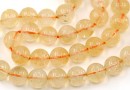 Citrine Beads, round, 9mm