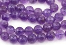 Amethyst beads, round, 10mm
