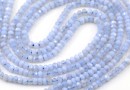 Blue chalcedony beads, faceted rondelle, 3.3mm
