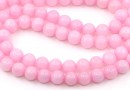 Margele Jad, rotund, roz, 6.5mm