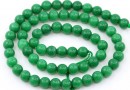 Margele Jad, rotund, verde, 6.5mm