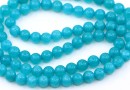 Jade beads, round, navy blue, 6.5mm