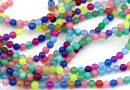 Margele Jad multicolor, rotund, 4.5mm