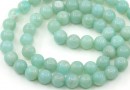 Amazonite beads, round, 6.5mm