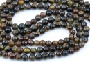 Brown-blue Tiger Eye Beads, round, 4mm