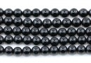 Black Tourmaline Beads, round, 6.5mm