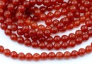 Carnelian Beads, Round, 6mm