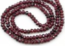 Garnet Beads, Faceted Rondelle, 3x2.3mm