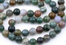 Margele Agate indiene, rotund, 10mm