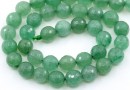 Green Aventurine Beads, Round Faceted, 8mm