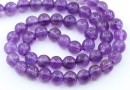 Amethyst Beads, Round, 6.5mm