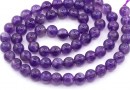 Amethyst Beads, Round, 6mm