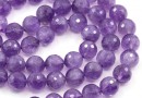 Amethyst Beads, Faceted Round, 10mm