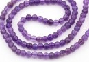 Amethyst Beads, Round, 3.7mm