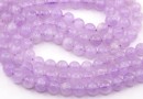 Margele Ametist lavanda, rotund, 6.5mm