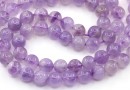Margele Ametist lavanda, rotund, 8mm