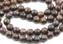 Bronzite Beads, Round Faceted, 8.5mm
