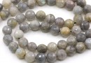 Margele Labradorit, rotund fatetat, 8mm