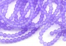 Purple jade beads, round, 4.5mm