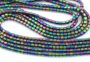 Margele Hematit, tub, rainbow, 2.3x2.2mm