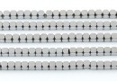 Hematite beads, hexagon cube, silver, 3mm