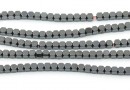 Hematite beads, hexagon cube, gun, 3mm