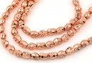 Margele Hematit, craniu, rose gold, 6mm
