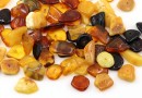 Natural amber chips beads, bulk, 10-12mm - x15g