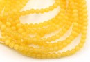 Cat's eye beads, yellow, 4mm