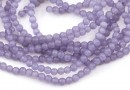 Cat's eye beads, purple-gray, 4mm