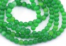 Cat's eye beads, green, 6mm