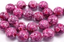 Colier cu incuietoare din margele magnezit, rotund, 18mm