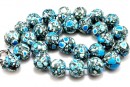 Colier cu incuietoare din margele magnezit, rondele, 17x13mm